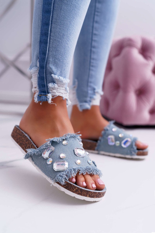 Dámske papuče s zirkónovými džínsami koko