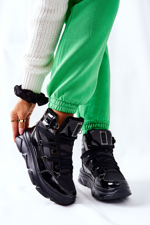 Izolované snehové topánky veľká hviezda II274311 čierna