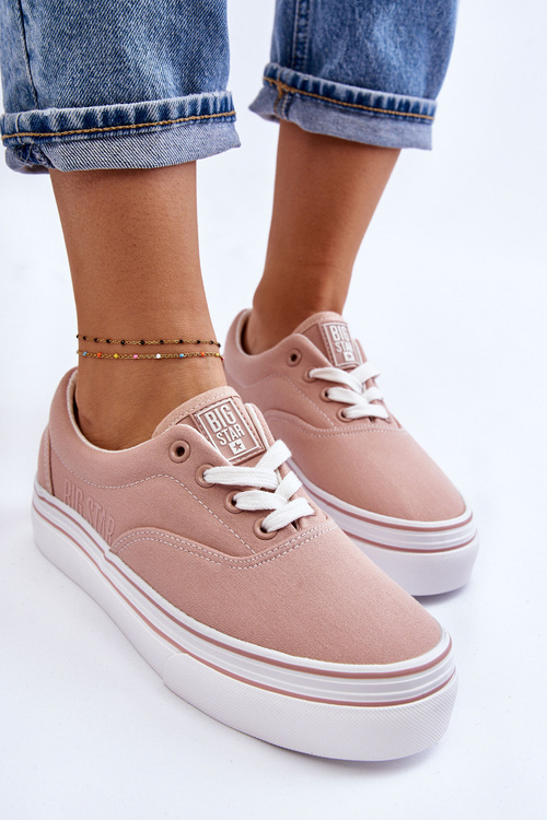 Dámské Tenisky na platformě Big Star LL274229 Růžová