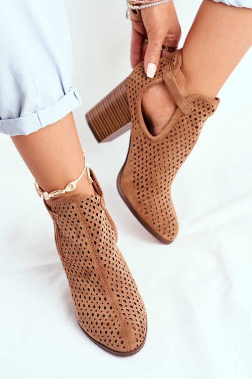 Dámske topánky na Camel Morrena Openwork Suede Post