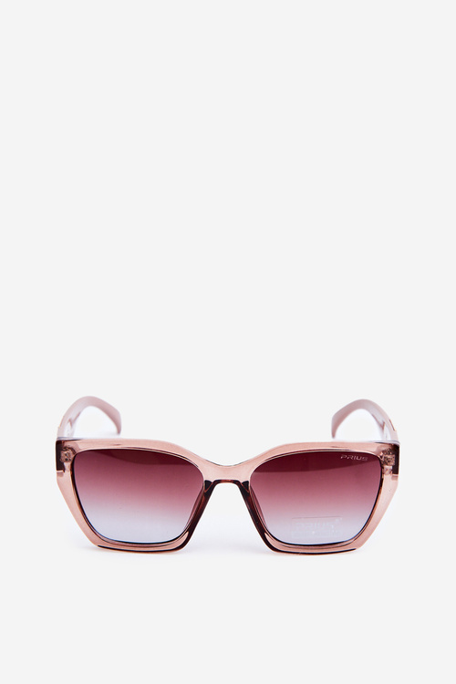 Dámské klasické sluneční brýle s zlatými detaily UV400 béžové