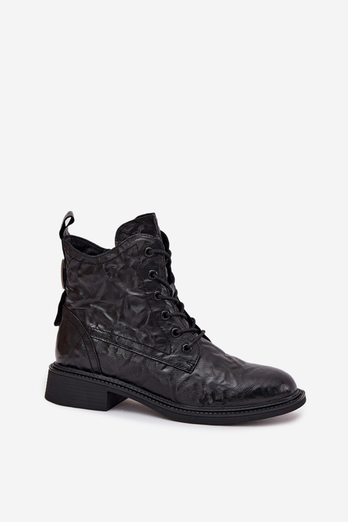 Dámské kozačky z přírodní kůže zateplené Artiker 57C1006 černé