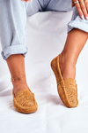 Suede Openwork Dámske mokasáre S.Barski Camel