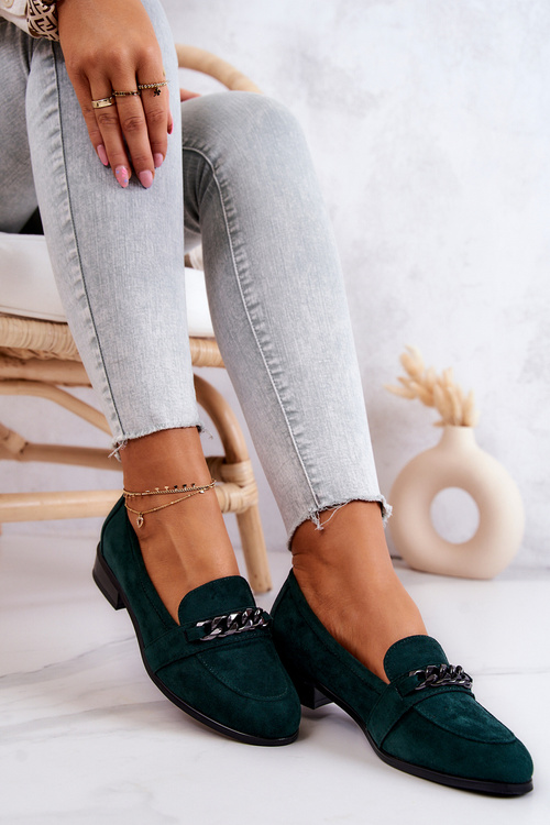 Zańczowe Moccasins Green Yasmin