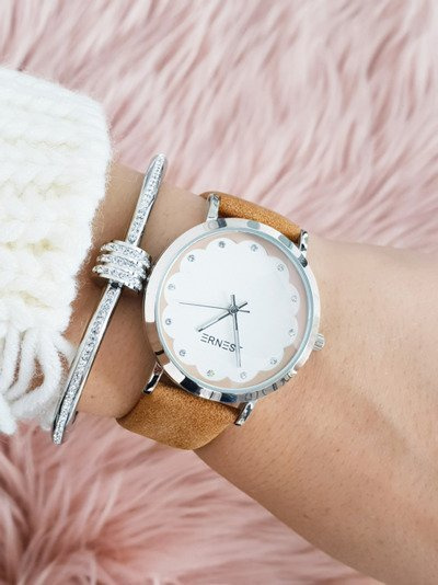 Dámske hnedé hodinky Ernest Harmon