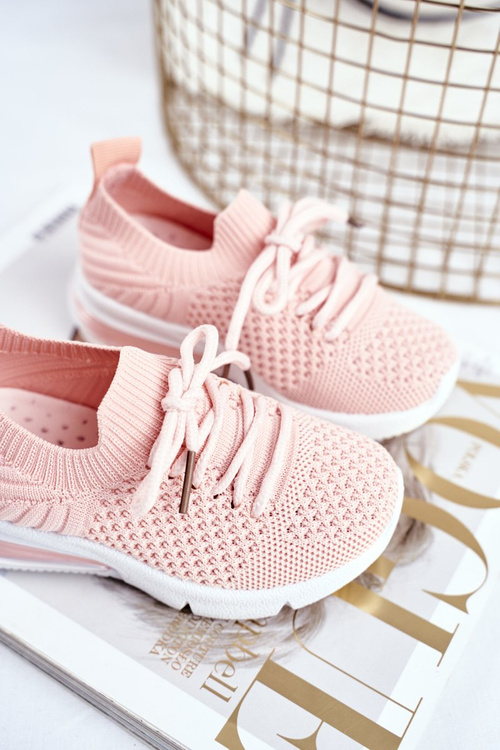 Detská športová topánka čipka -ružová Lena