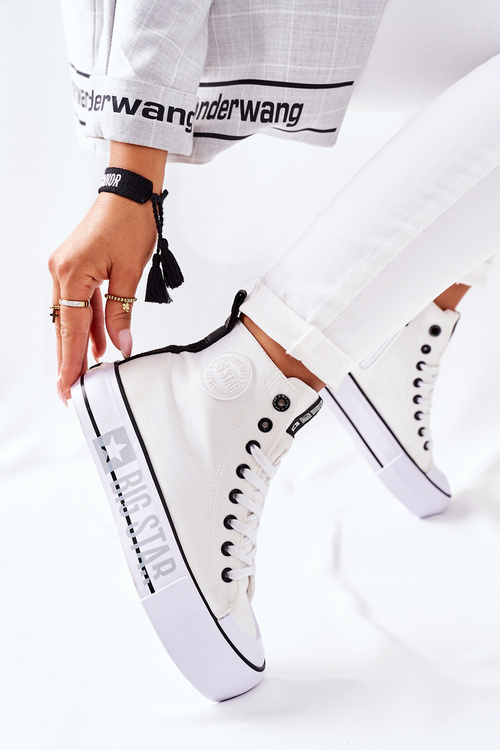 Vysoké Tenisky Na Platformě Big Star II274014 Bílé