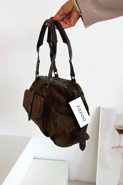 Kabelka z eko semiše Khaki Gressa