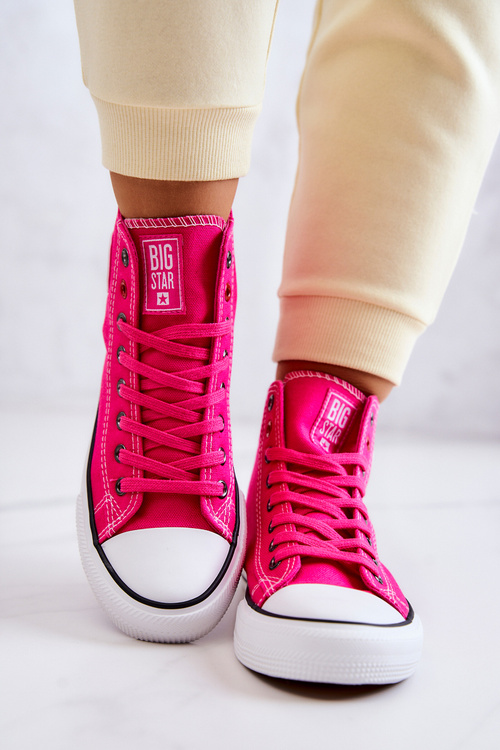 Dámske vysoké tenisky Veľká hviezda JJ274210 Fuchsia