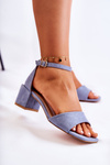 Dámsky semišový modrý Luciana Blue Sandals