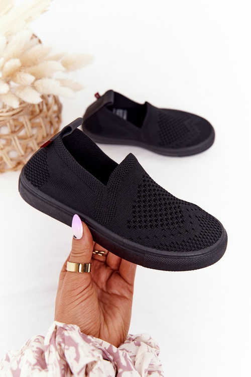 Slip-on Big Star HH374107 Čierne detské tenisky