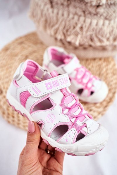 Dětské sandály Big Star na Suchý Zip bílé FF374207