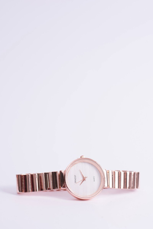 Dámske hodinky Ernest Claudie Pink Gold White Shield