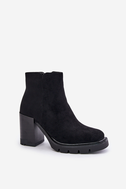 Eko Zamatové Čižmy Na Opätku Čierne Cediona