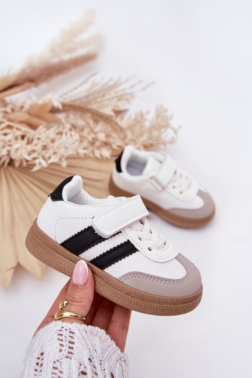 Sportovní Boty Tenisky Dětské Na Suchý Zip Bílé Adelina