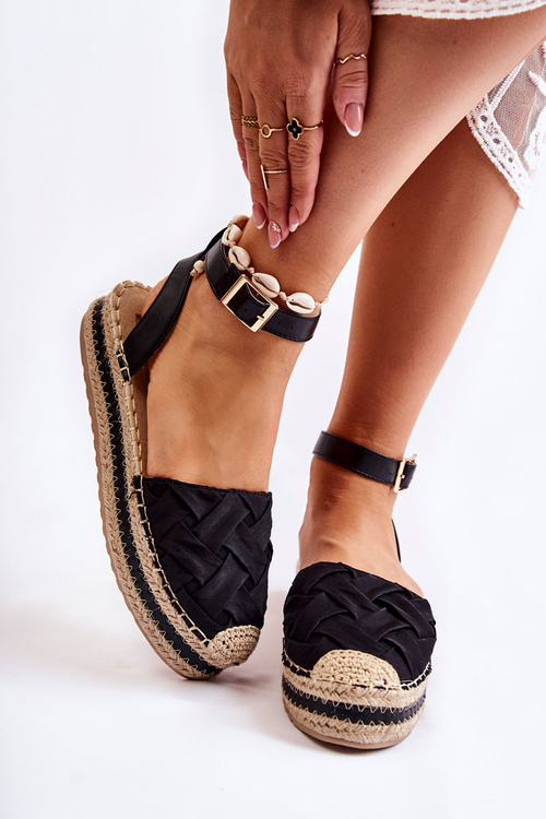 Dámské espadrilky sandály na platformě Černá Susane