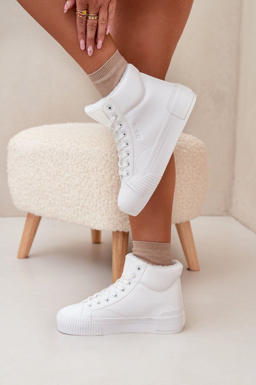 Zateplené Dámske Tenisky Na Platforme Big Star OO274794 Biele