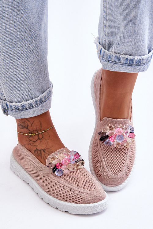 Dámské tenisky na tkaničce s ozdobou růžové Taylor