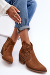 Suede Openwork Boots D&A SN622-21 Camel