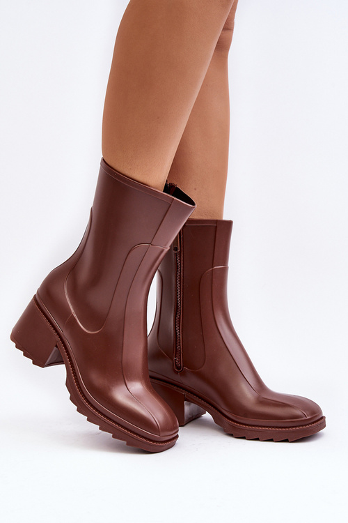 Dámske matné topánky hnedé topánky Bertaida