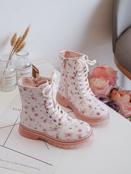 Dětské zateplené boty na zip Růžové Dolida