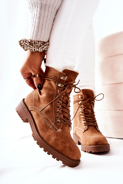 Zateplená kožená pracovní obuv Camel Kimmie