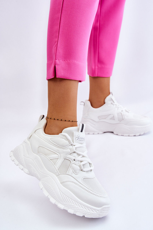 Klasické tenisky na platforme White Larrec