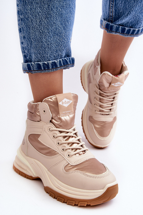 Dámské Traperky s tlustou podrážkou Lee Cooper LCJ-23-44-1972L Bežové