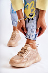 Módne dámske športové topánky tenisky Beige sollero