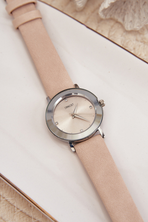 Dámske hodinky s béžovým remienkom Ernest E62035L