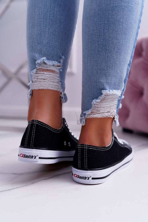 Nízké Dámské Tenisky Smith's Černá bílé