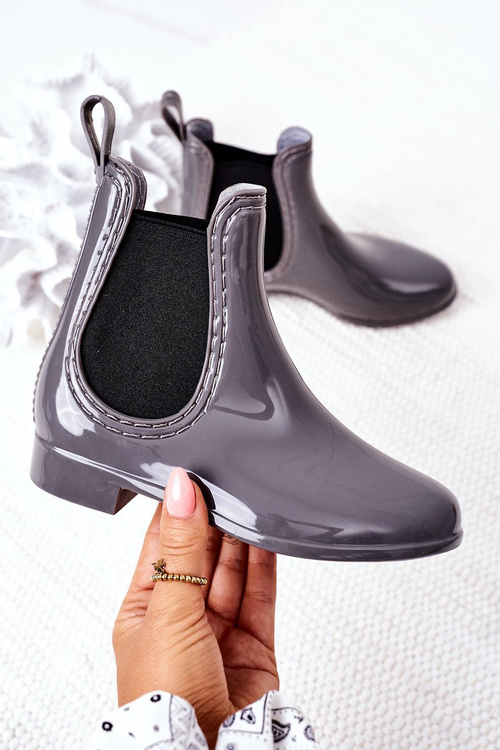 Detské galoshes šedá ľalia