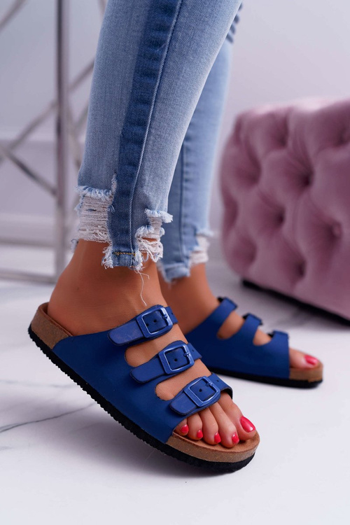 Dámske námornícke modré papuče veľká hviezda DD274140