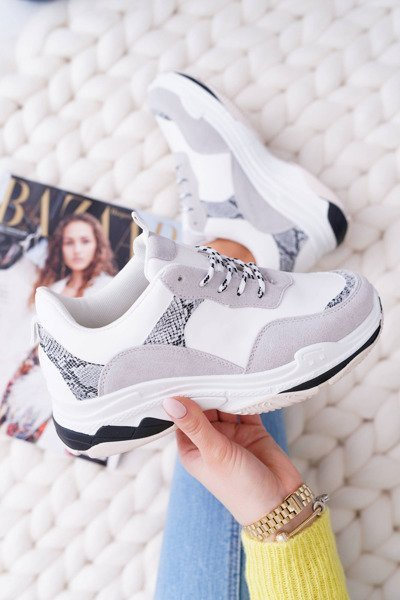 Dámská Sportovní Obuv Tlustou Podrážkou Bílé Remember