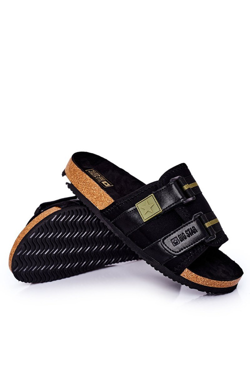 Pánska profilovaná veľká hviezda HH174058 Black Flip -flops