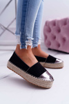 Espadrilles Dámska čierna platforma Ringer