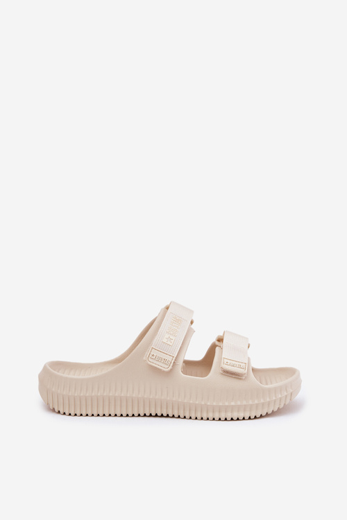 Dámské Pěnové Pantofle Se Suchými Zipy Big Star RR274A529 Béžové