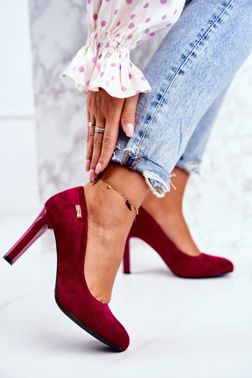 Dámské lodičky burgundské semišové Campbell