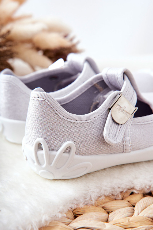 Žabky Baleríny Befado Lesklá 115X001 Stříbro