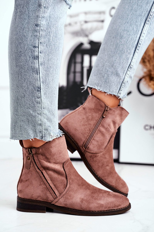 Dámske topánky ploché kovbojské topánky Khaki Gammers