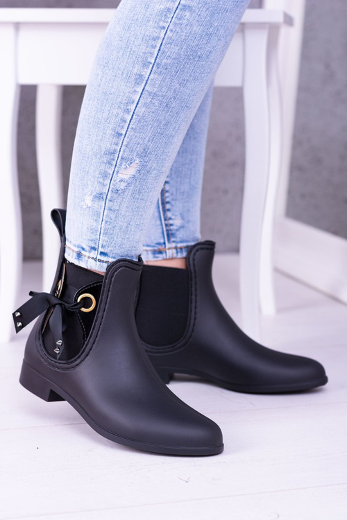 Čierne matné ženské galoshes, ktoré jedného dňa Jodhpur topánky