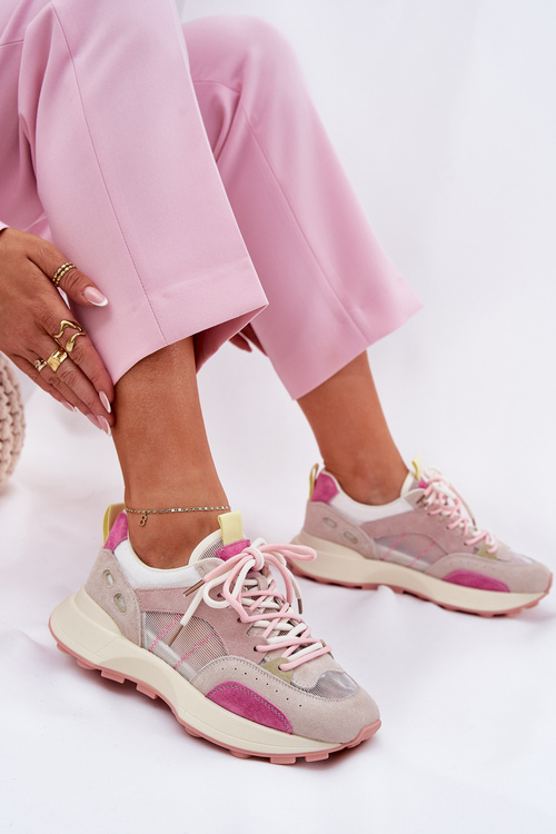 Zamszové Sportovní Boty Sneakersy Dámské 66725 Multikolor Vinceza