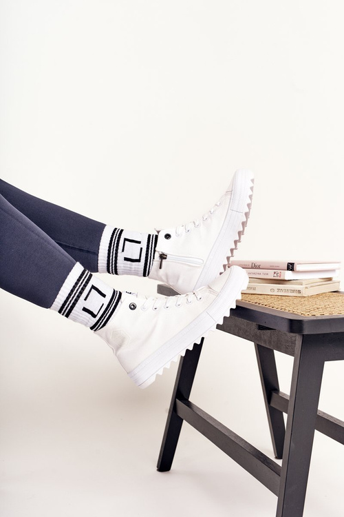 Dámske vysoké tenisky na veľkej jedinej veľkej hviezde ff274241 biela