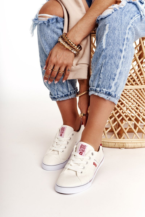 Dámska veľká hviezda DD274892 biela a červená