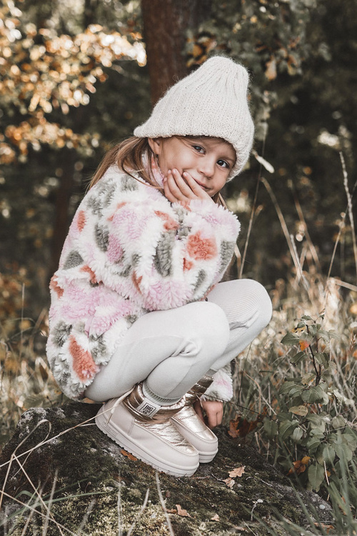 Dětské sněhule Big Star KK374221 Béžová a zlatá