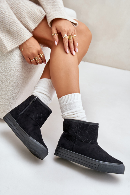 Snehové Topánky Na Zips S Teplou Podšívkou Big Star OO274A522 Čierne