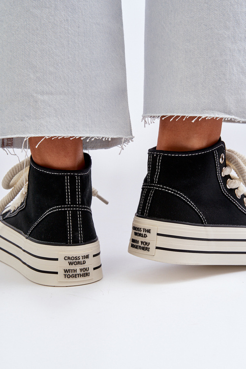 Dámské tenisky na platformě černé Aineri