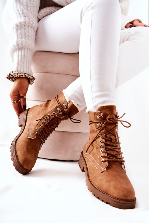 Zateplená kožená pracovní obuv Camel Kimmie