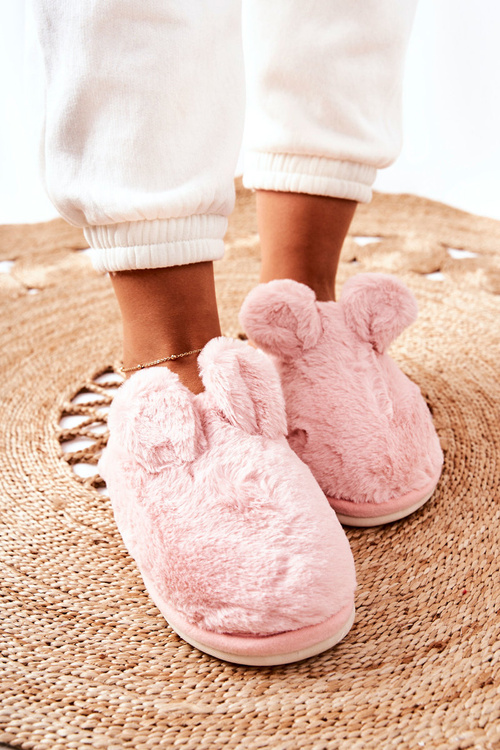 Kožešinové Pantofle S Ušima Růžové Thorpe