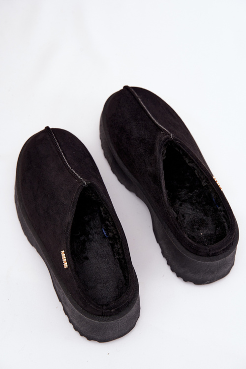 Dámske nízke snehové čižmy na platforme čierne Yrenna